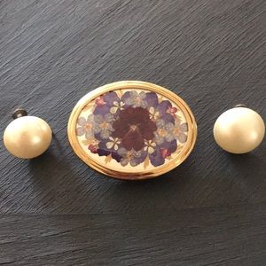 Vintage Brooch and earrings